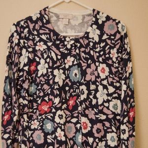 NEW Loft floral cardigan sweater